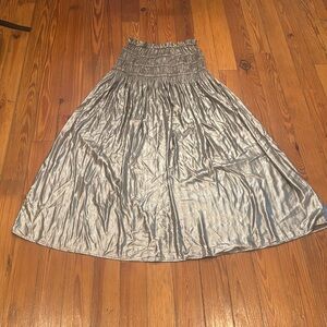 Anthropologie current brand gold maxi skirt size small